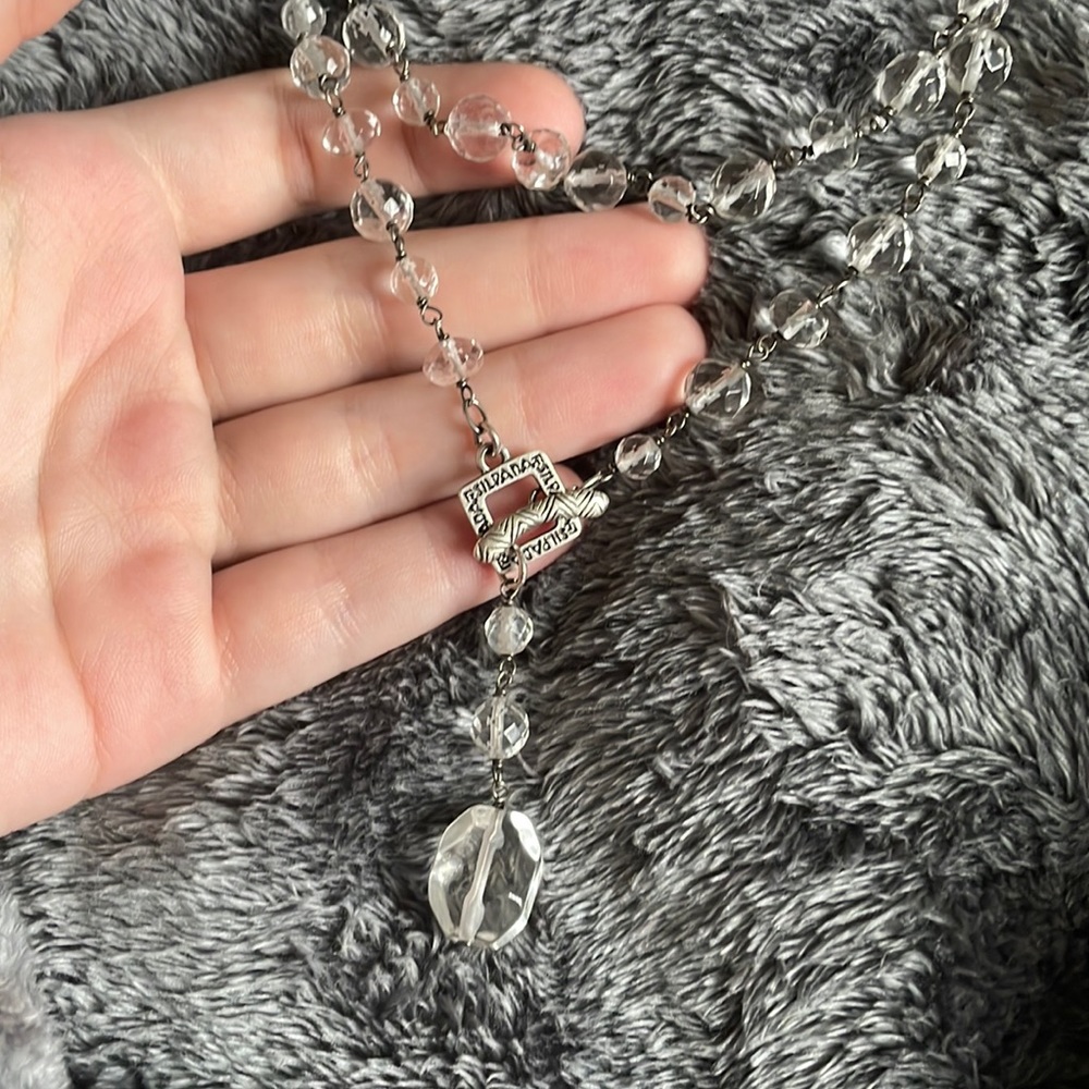 Silpada clear beaded toggle necklace
